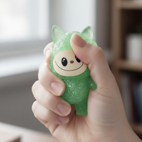 Squishy Animalitos con Brillos y Luz Verde