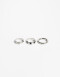 Sets Anillos Color Set De Anillos Metal Y Esmalte - Negro