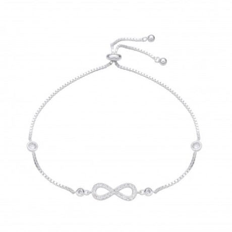 Pulsera de plata 925 con circonias, INFINITO. Pulsera de plata 925 con circonias, INFINITO.