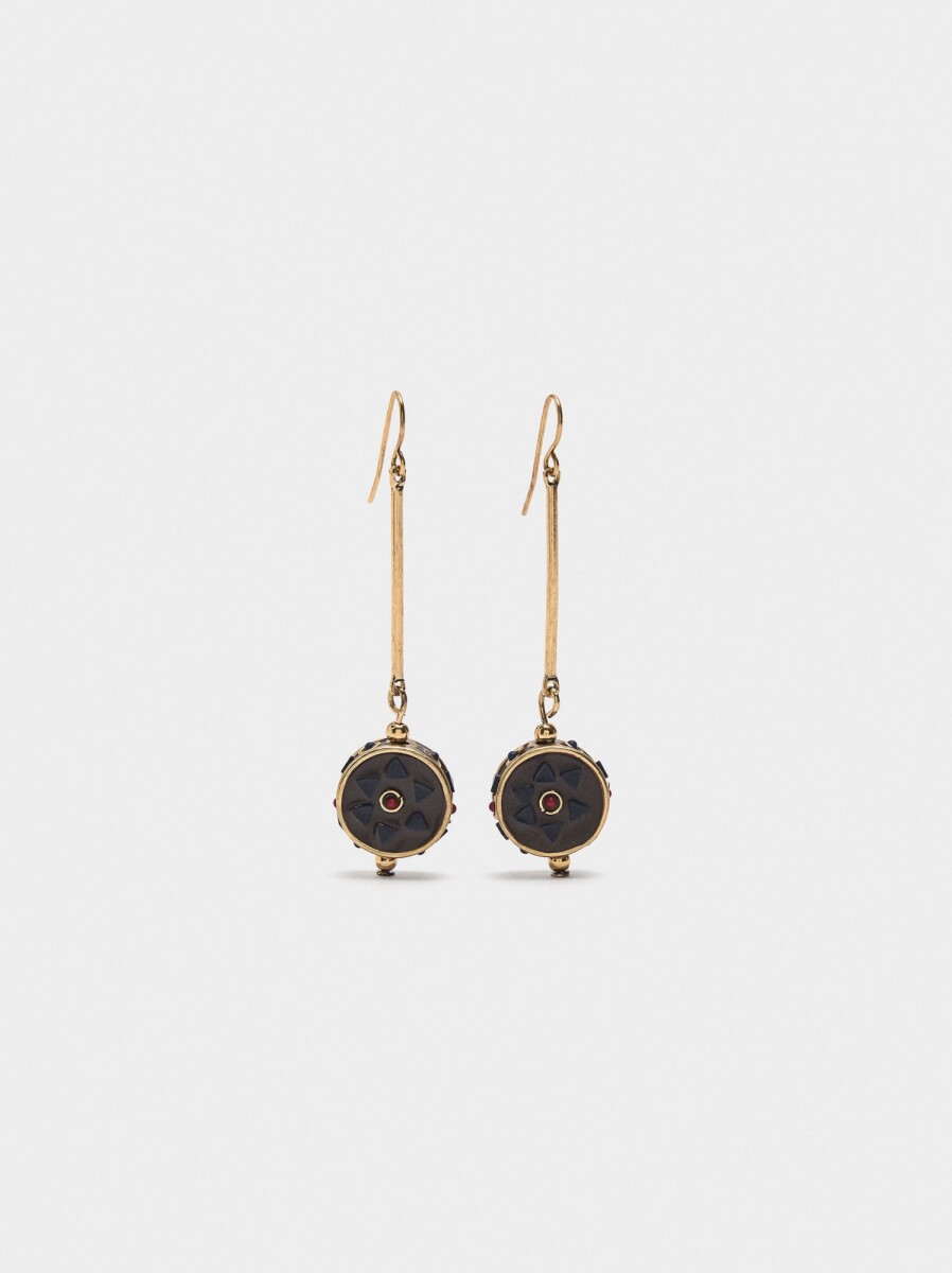 Pendientes Largos Étnicos - multicolor 