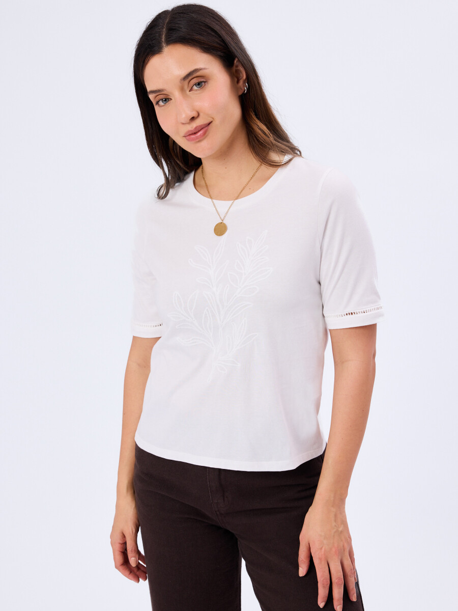T-shirt con bordado Mavi 