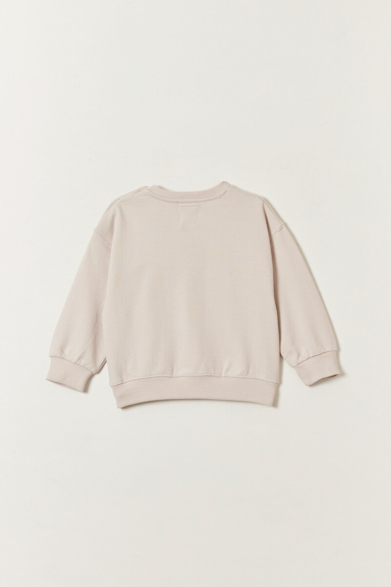 Buzo Estampa Beige