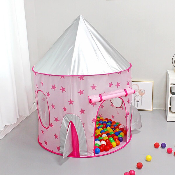 Carpa Casita Infantil IMBACK IBK-CAR004 | Cohete Nave Espacial para Niños, Plegable y Fácil de Armar Rosa Carpa Casita Infantil IMBACK IBK-CAR004 | Cohete Nave Espacial para Niños, Plegable y Fácil de Armar Rosa