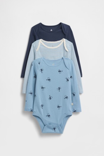 Bodies Pack X3 Bebé Blue Stone