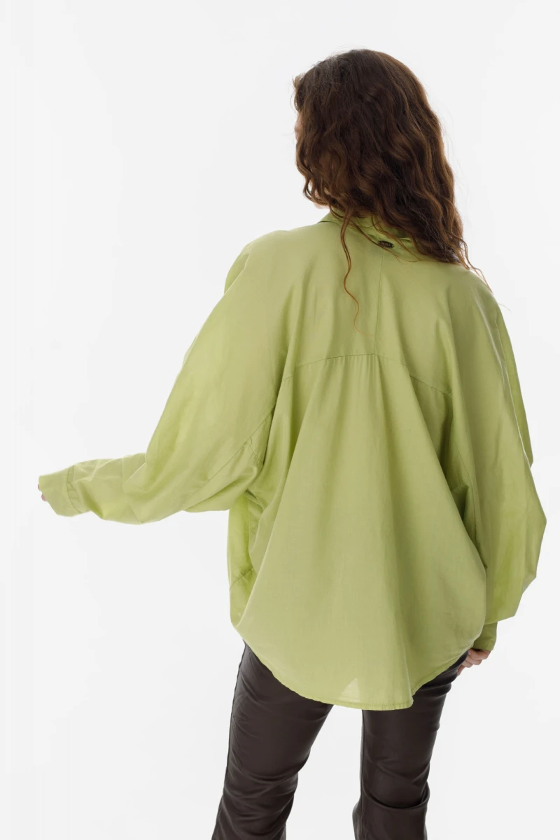 Camisa Golondrina verde talle unico