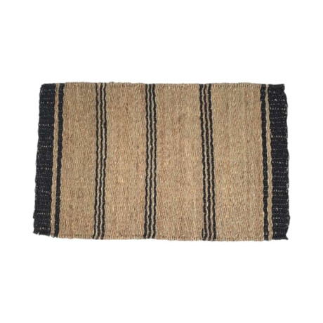 Alfombra Rectangular Rayas Seagrass 80X50Cm Bicolor