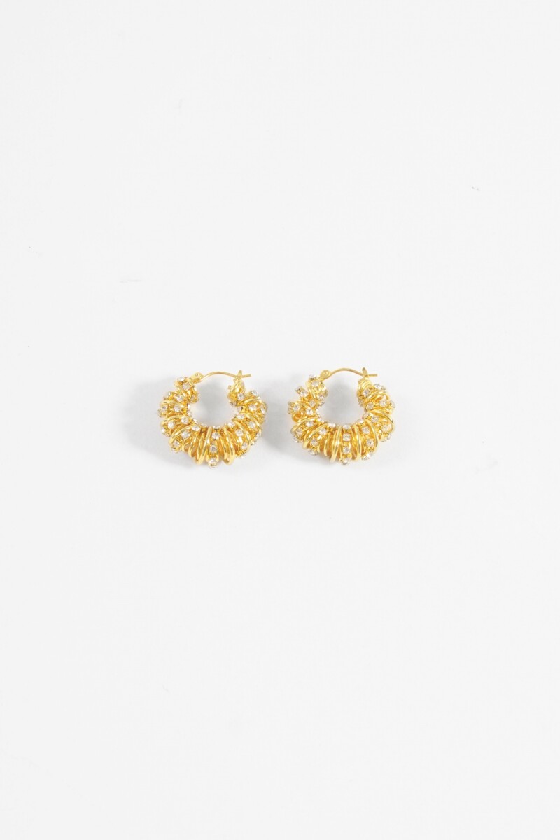 Aros con strass dorado