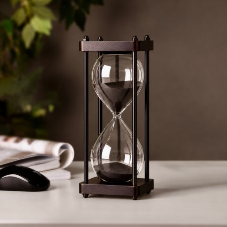Reloj de Arena Decorativo Clásico Negro - 60 minutos Reloj de Arena Decorativo Clásico Negro - 60 minutos