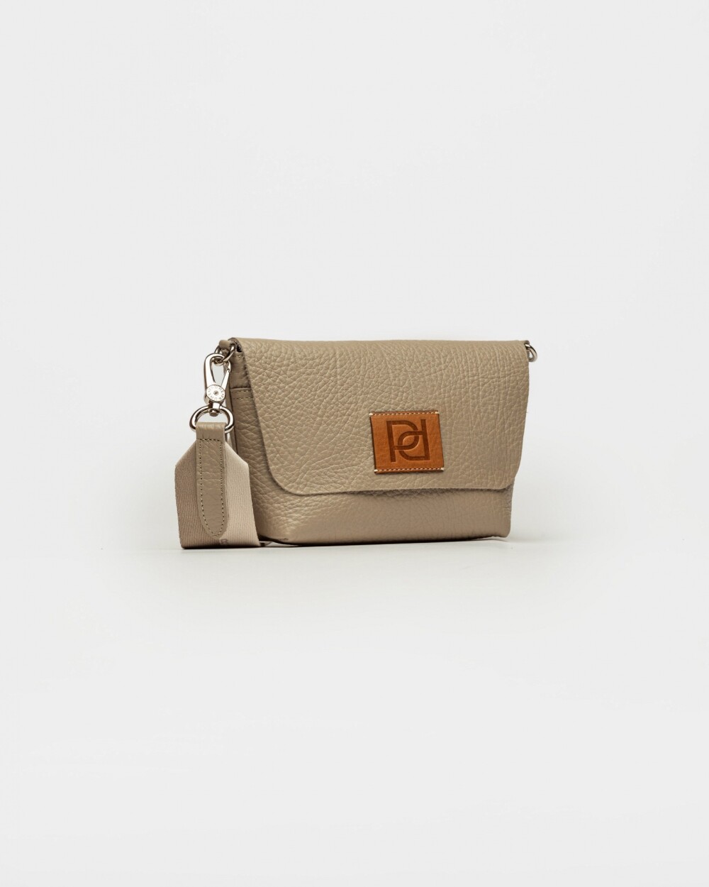 Mini bag Nina en cuero graneado Taupe