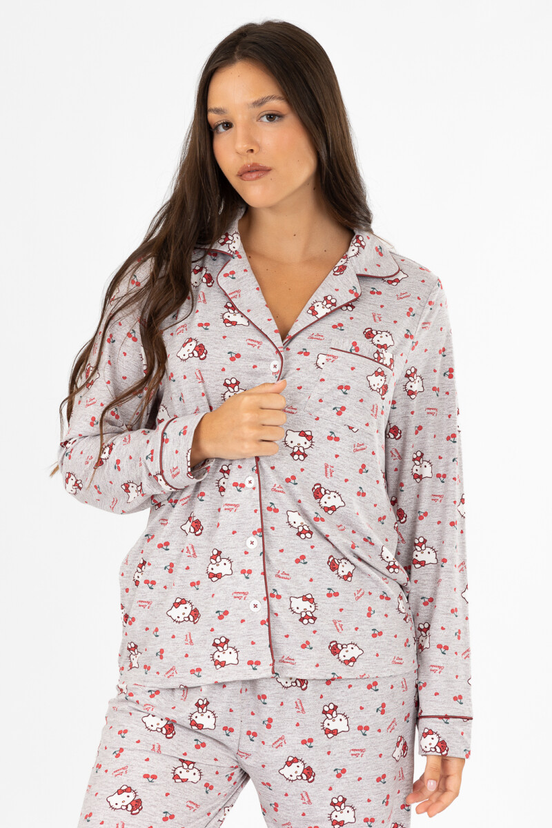 Pijama hello kitty peach americano Rojo