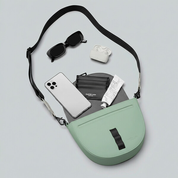 Mini Bolso Gastón Luga Splash Moon 1,75L Impermeable Verde 1