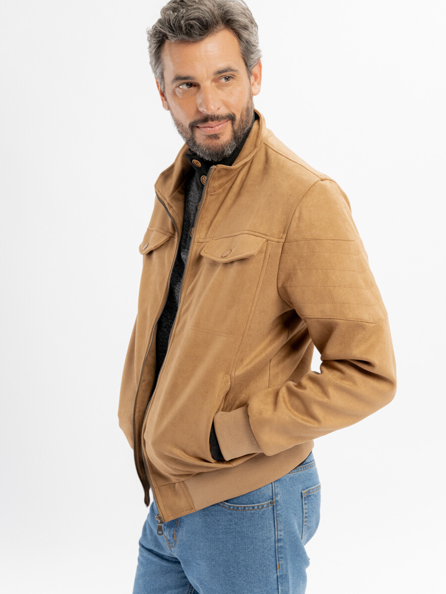 Campera suede Milan - camel 