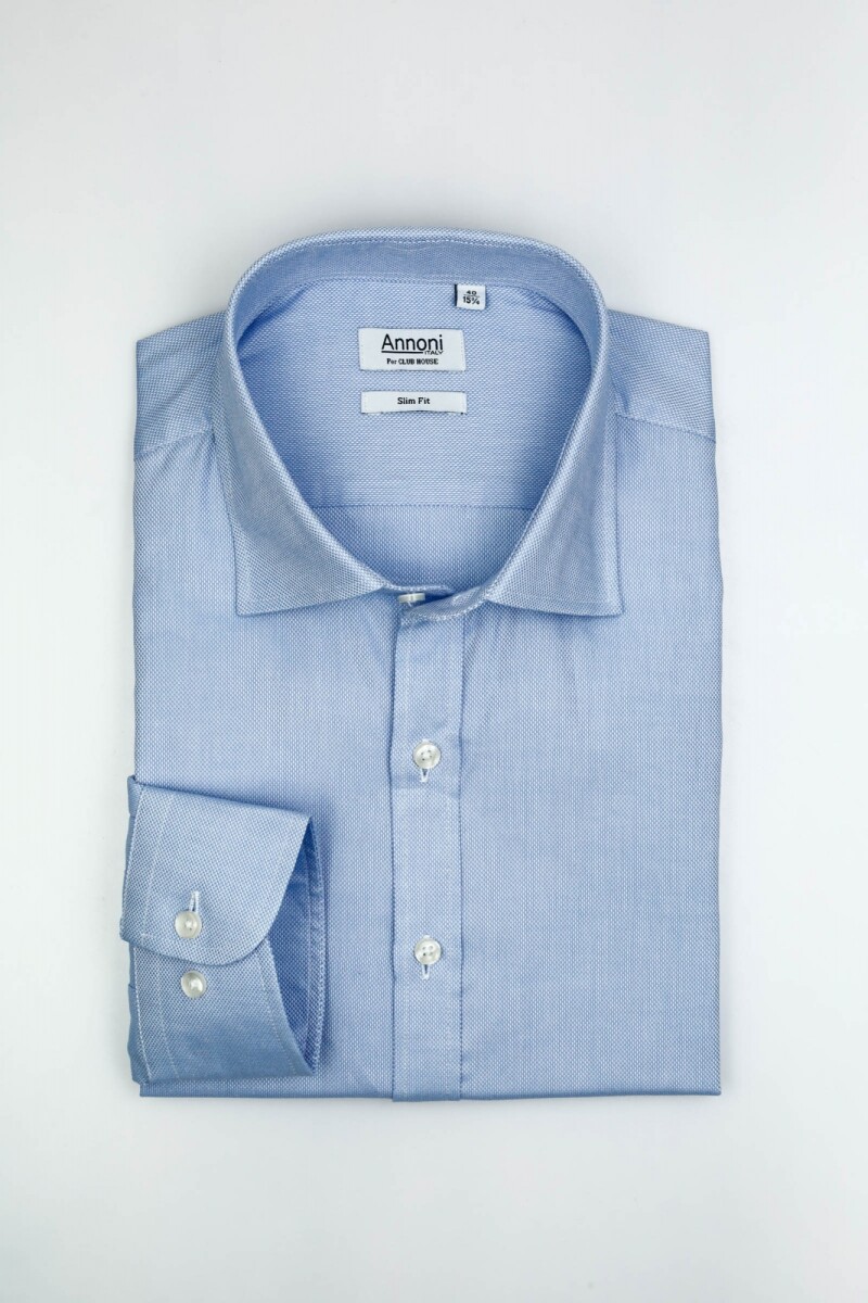 Camisa Annoni Royal Oxford - Celeste 