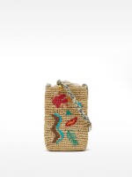 Bolso De Móvil De Rafia multicolor