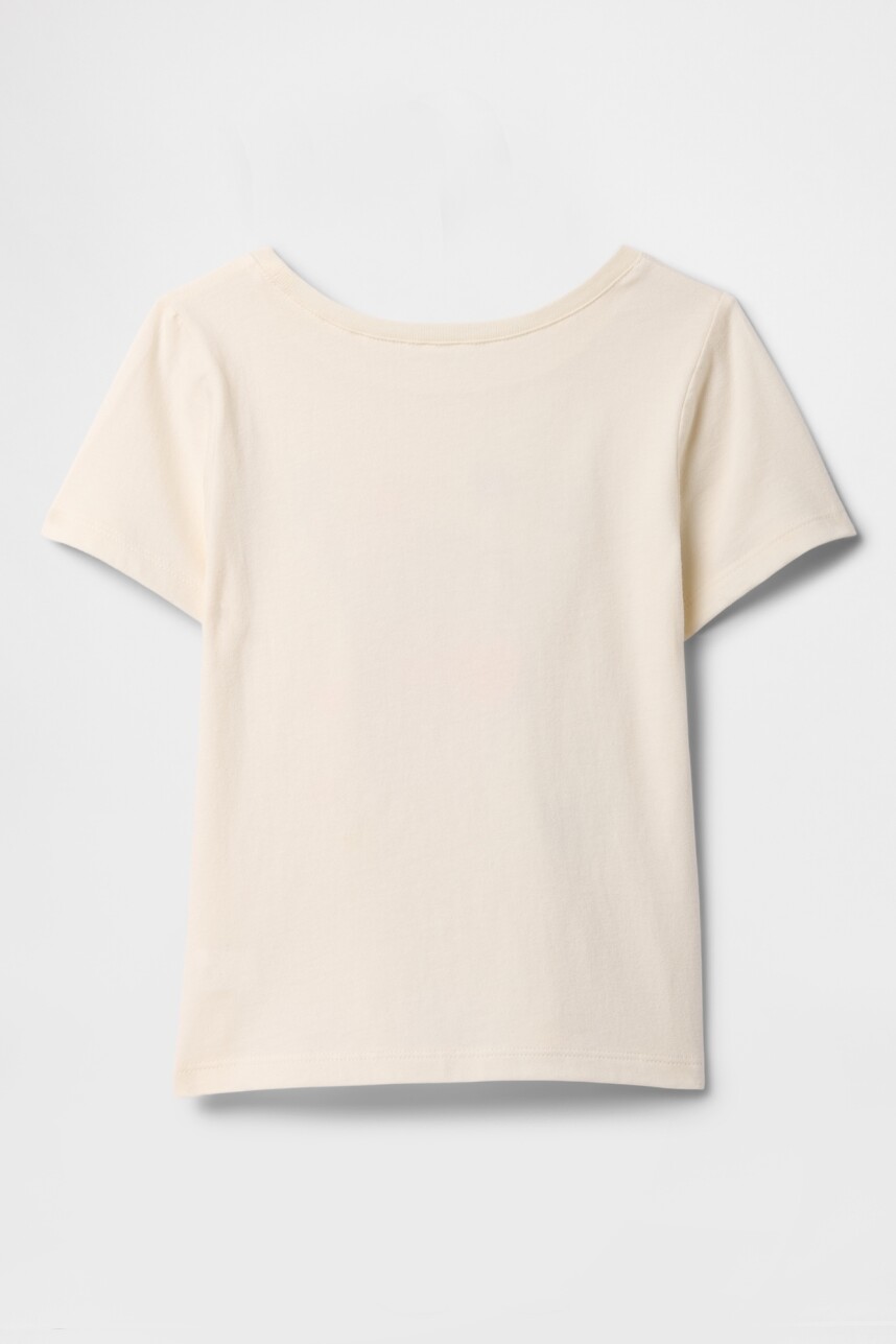 Remera Gráfico Toddler Niña Ivory Frost