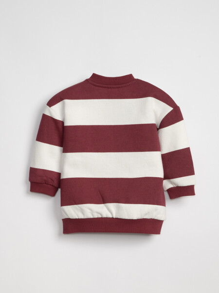 Buzo deportivo con botones Rayas Bordo