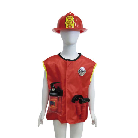 Disfraz Infantil de Bombero Con Accesorios Para Halloween
