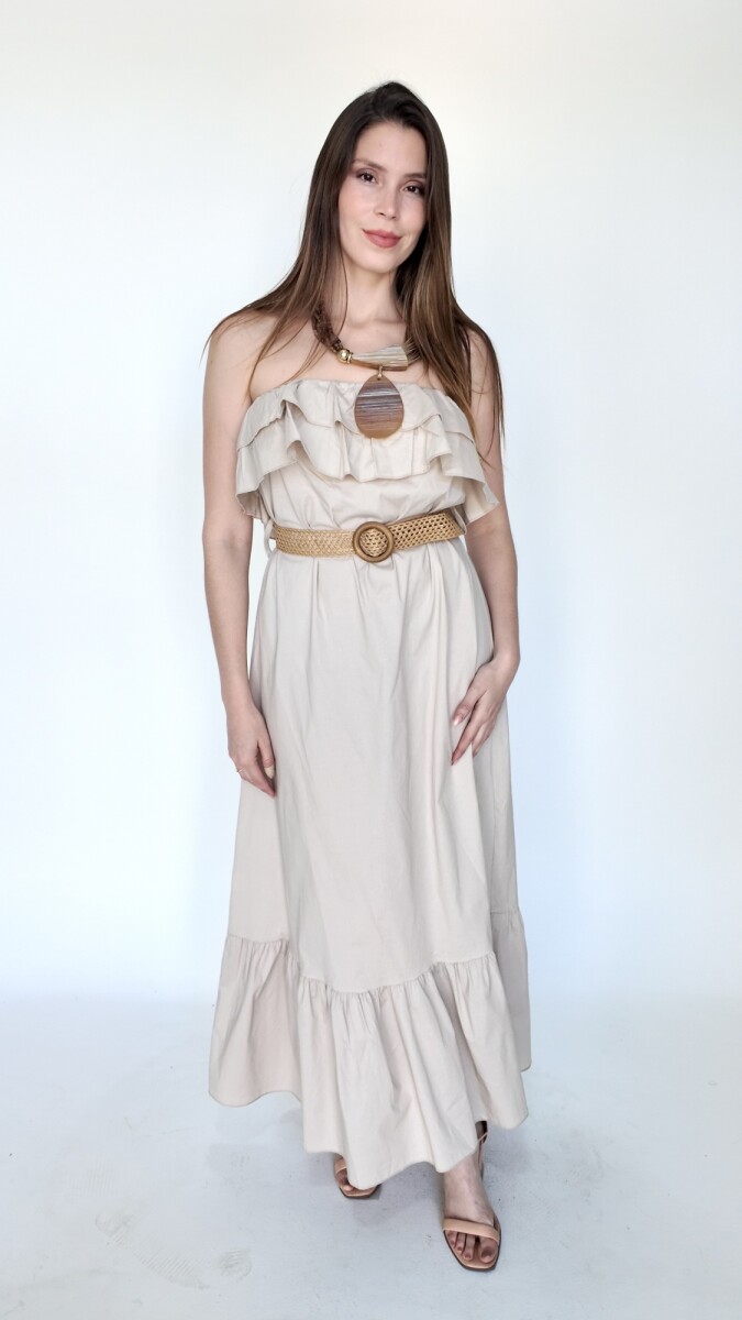 Vestido kurami - Beige 