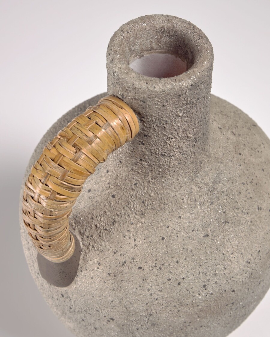 Jarrón Agle cerámica gris 35 cm