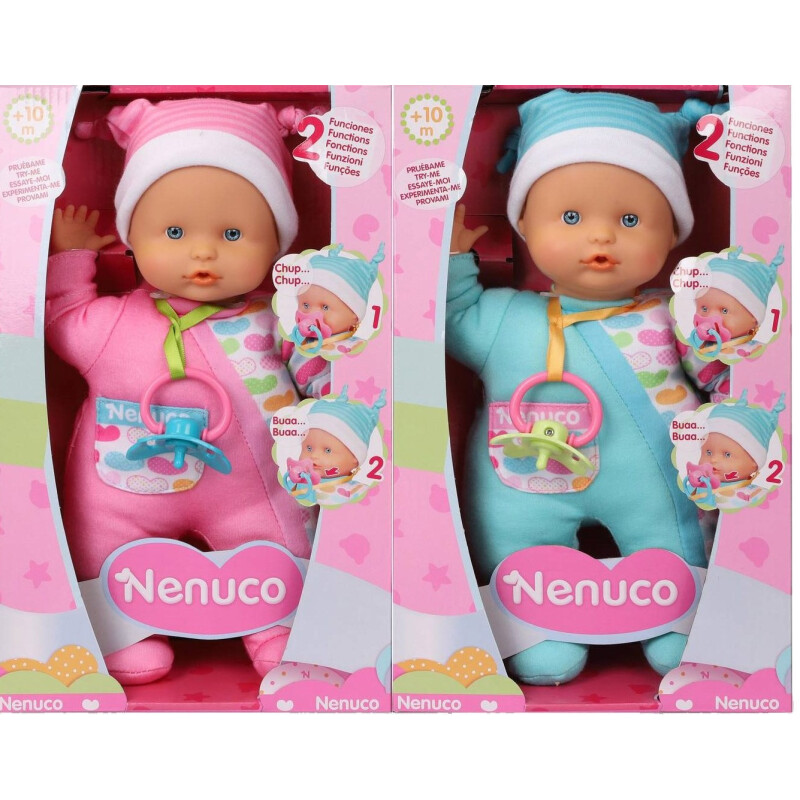 Muñeca Nenuco Lloron Con Accesorios Rosado/ celeste Muñeca Nenuco Lloron Con Accesorios Rosado/ celeste