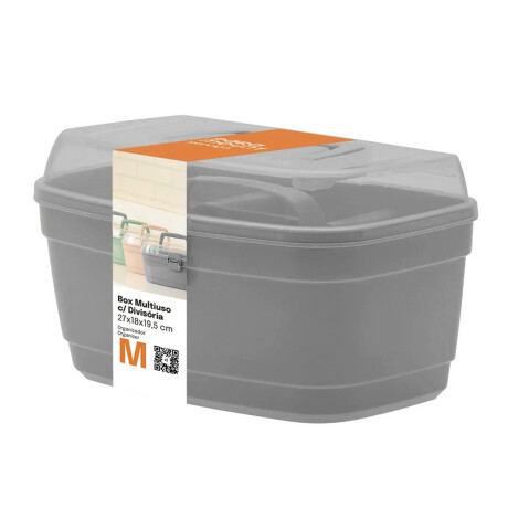 Caja Plástica Organizador Multiuso Mediano Bandeja Divisoria Celeste