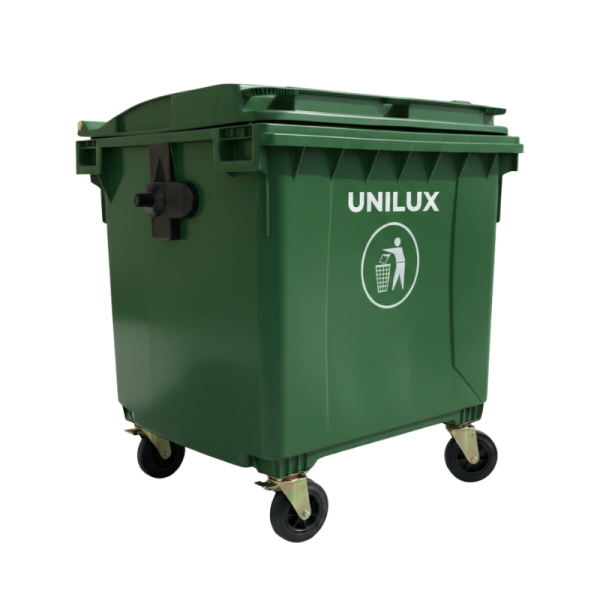 Contenedor de Basura con Ruedas 1100 Litros Verde 