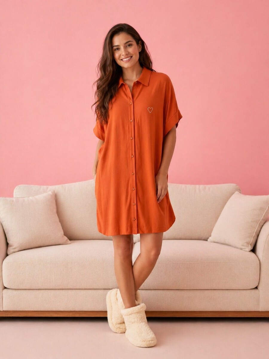 Vestido Pupa - Viscosa Suave con bolsillos - Terracota 