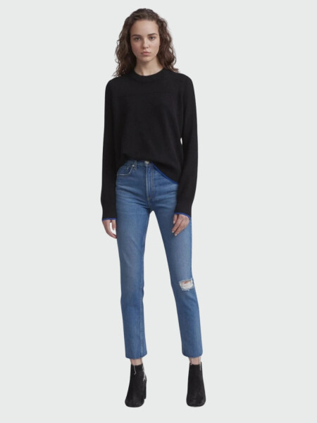 Jean ankle skinny con bolsillos, Pamela Azul