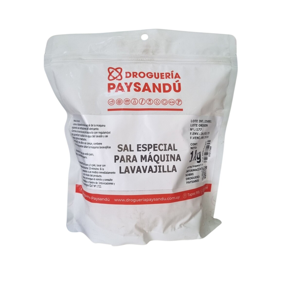 Sal especial para máquina lavavajilla 1kg 