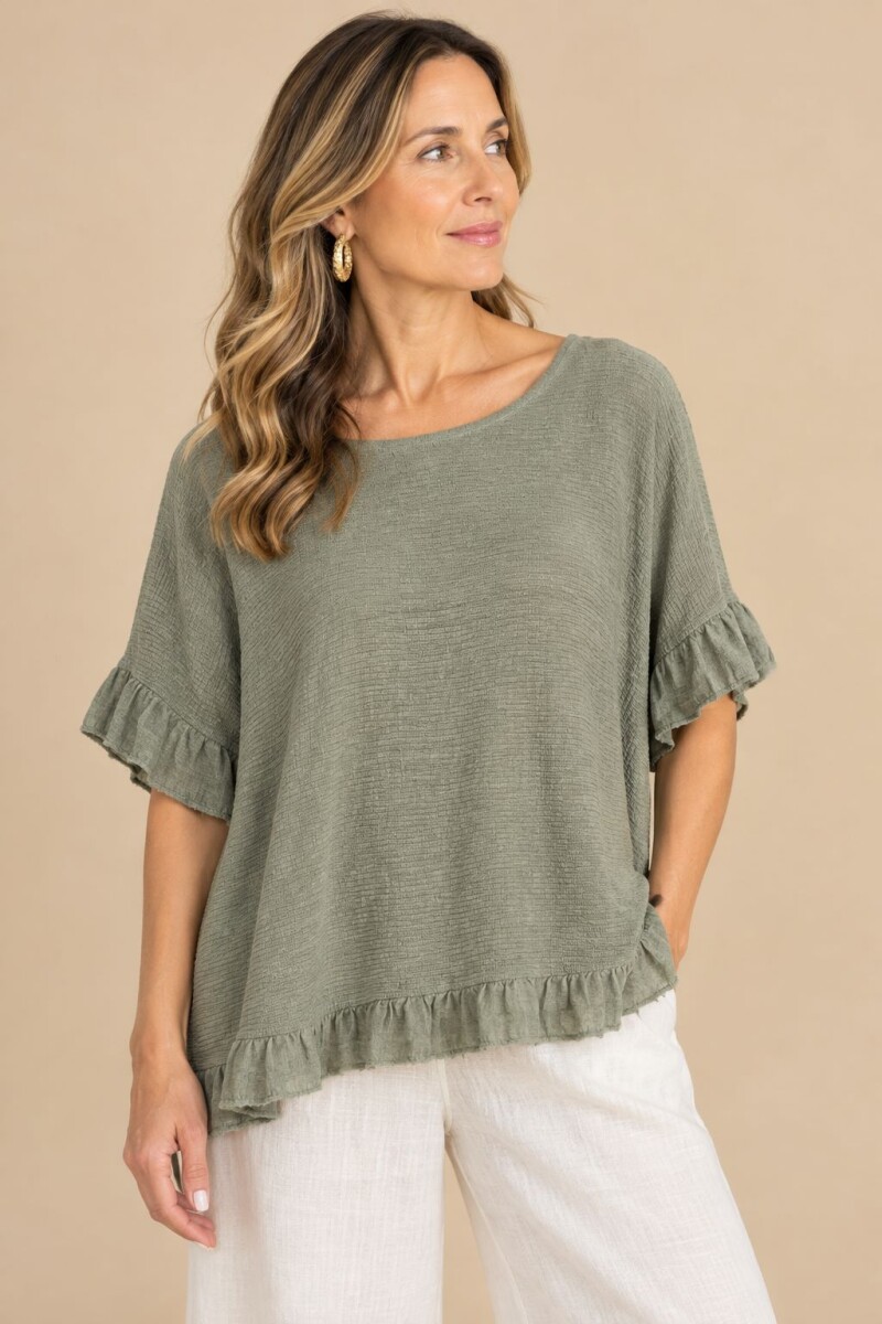 BLUSA VIENTO - Verde seco 