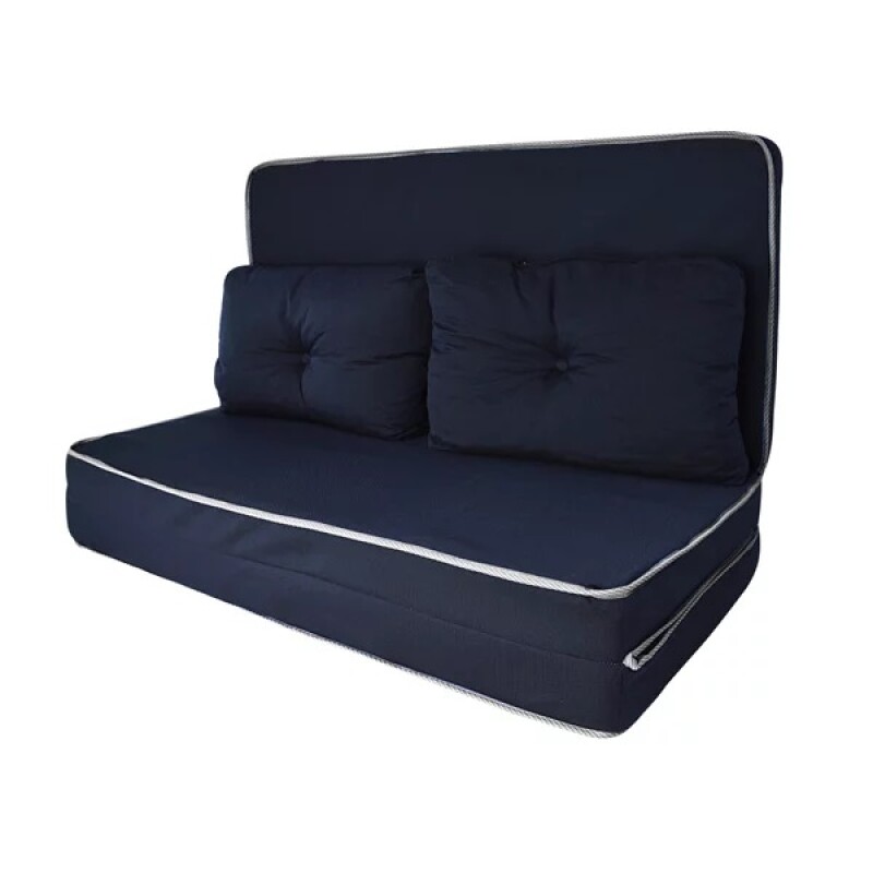 Puff Conforto Azul 2 plazas