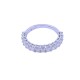 Anillo medio sin fin 18k blanco con 14 brillantes tallado esmeralda. Anillo medio sin fin 18k blanco con 14 brillantes tallado esmeralda.