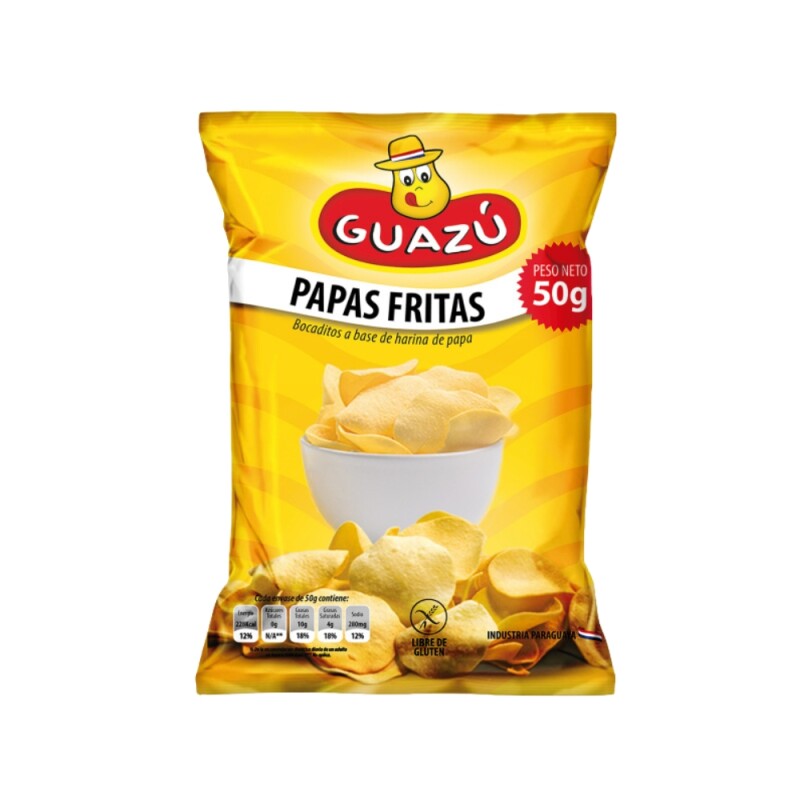Guazú Papas Fritas Lisas 50g Guazú Papas Fritas Lisas 50g
