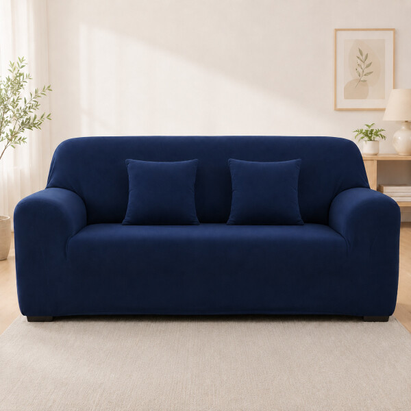 Cubre Sofá Elástico Elastizado Funda 3 Cuerpo Plaza Variante Color Azul