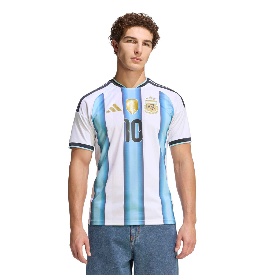 Camiseta de Hombre Adidas Argentina 26 Messi Blanco - Celeste