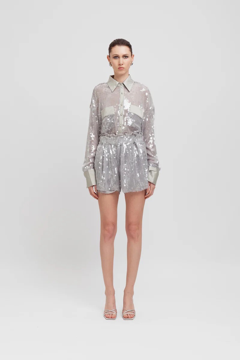 CAMISA LENTEJUELAS Plata