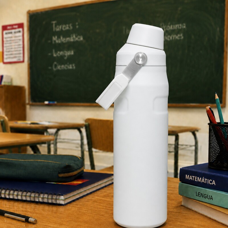 Botella en Acero Inoxidable 750ml Blanco