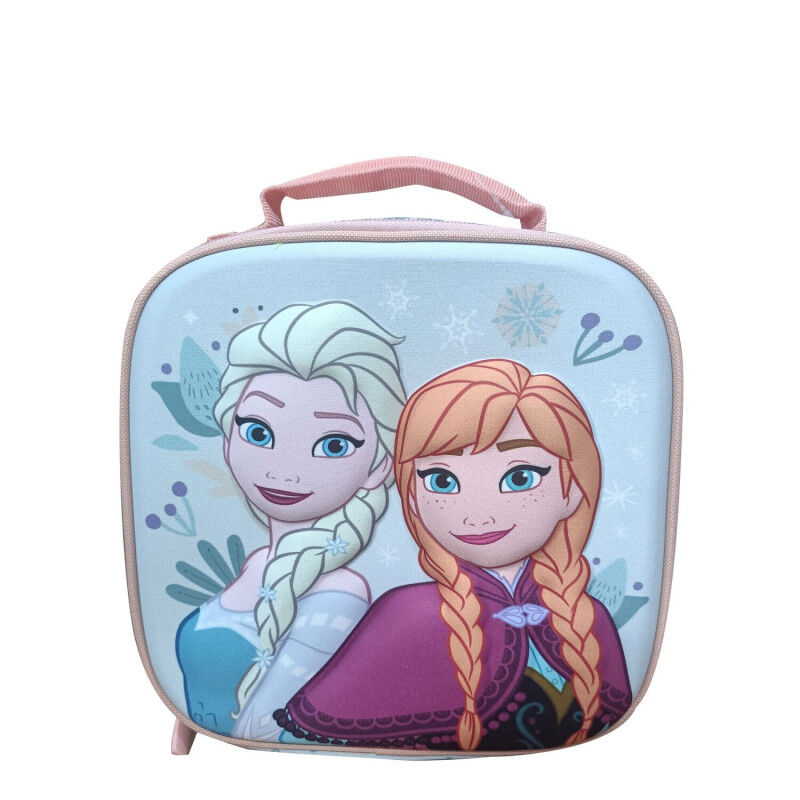 Lunchera Disney Frozen Celeste - Rosado - Gris Piedra