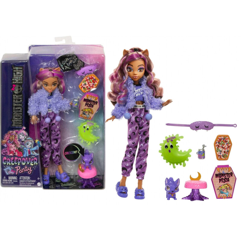 Muñeca Monster High Y Accesorios Para Fiesta De Pijamas, Clawdeen Wolf Muñeca Monster High Y Accesorios Para Fiesta De Pijamas, Clawdeen Wolf