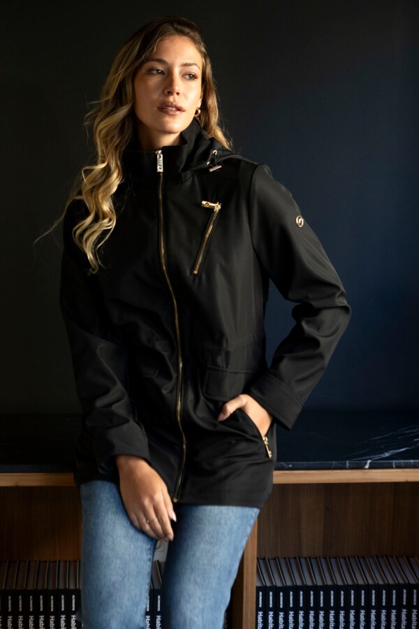 Campera Liviana Zips NEGRO