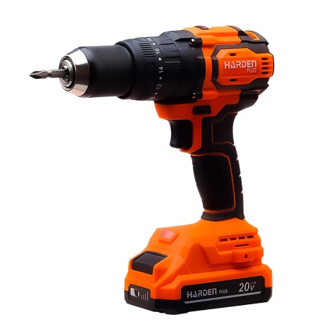 TALADRO ATORNILLADOR PERCUTOR 20V 13MM (S/CARBONES 1BAT 2AMP) PRO HARDEN ++ N/a