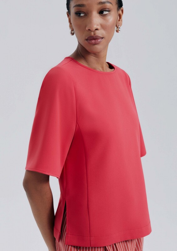 BLUSA FEM ROJO/AZUL MARINO/BLANCO