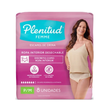 Ropa Interior Desechable Plenitud Femme Pant X8 P-m 001