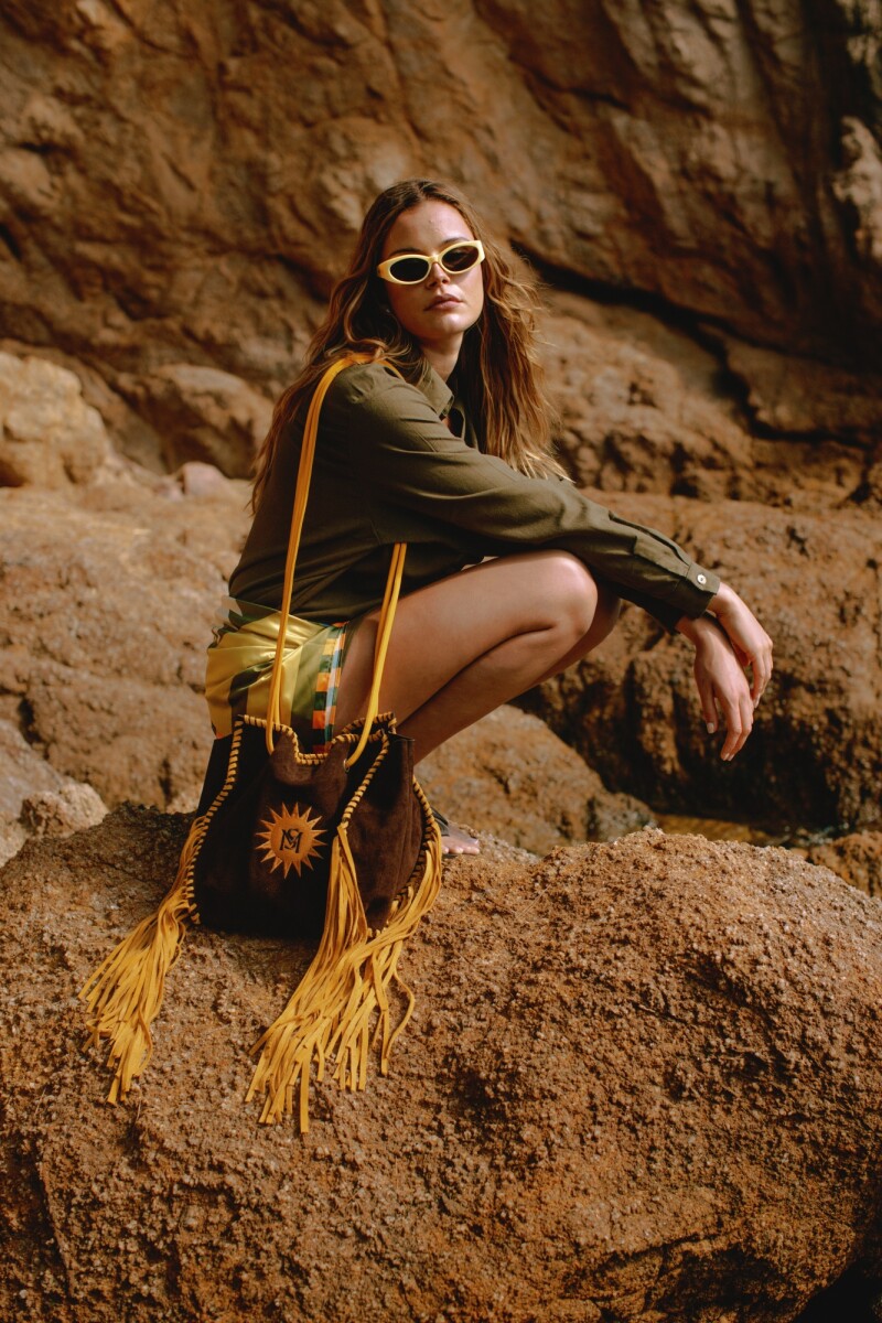 Goddes Handbag - Chocolate / Mostaza 