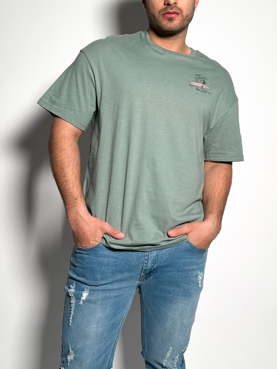 Remera Oversize Buck - Verde 