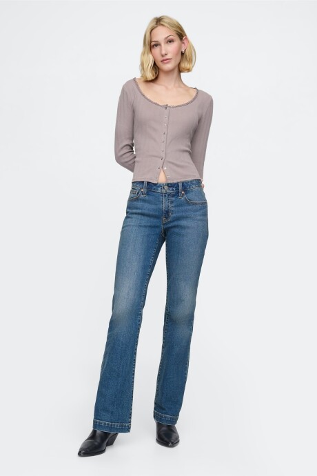 Jean Long And Lean Mujer Medium Indigo 21