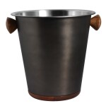 CHAMPAGNERA DETALLE MADERA EXT. NEGRO MATE D21CM CHAMPAGNERA DETALLE MADERA EXT. NEGRO MATE D21CM