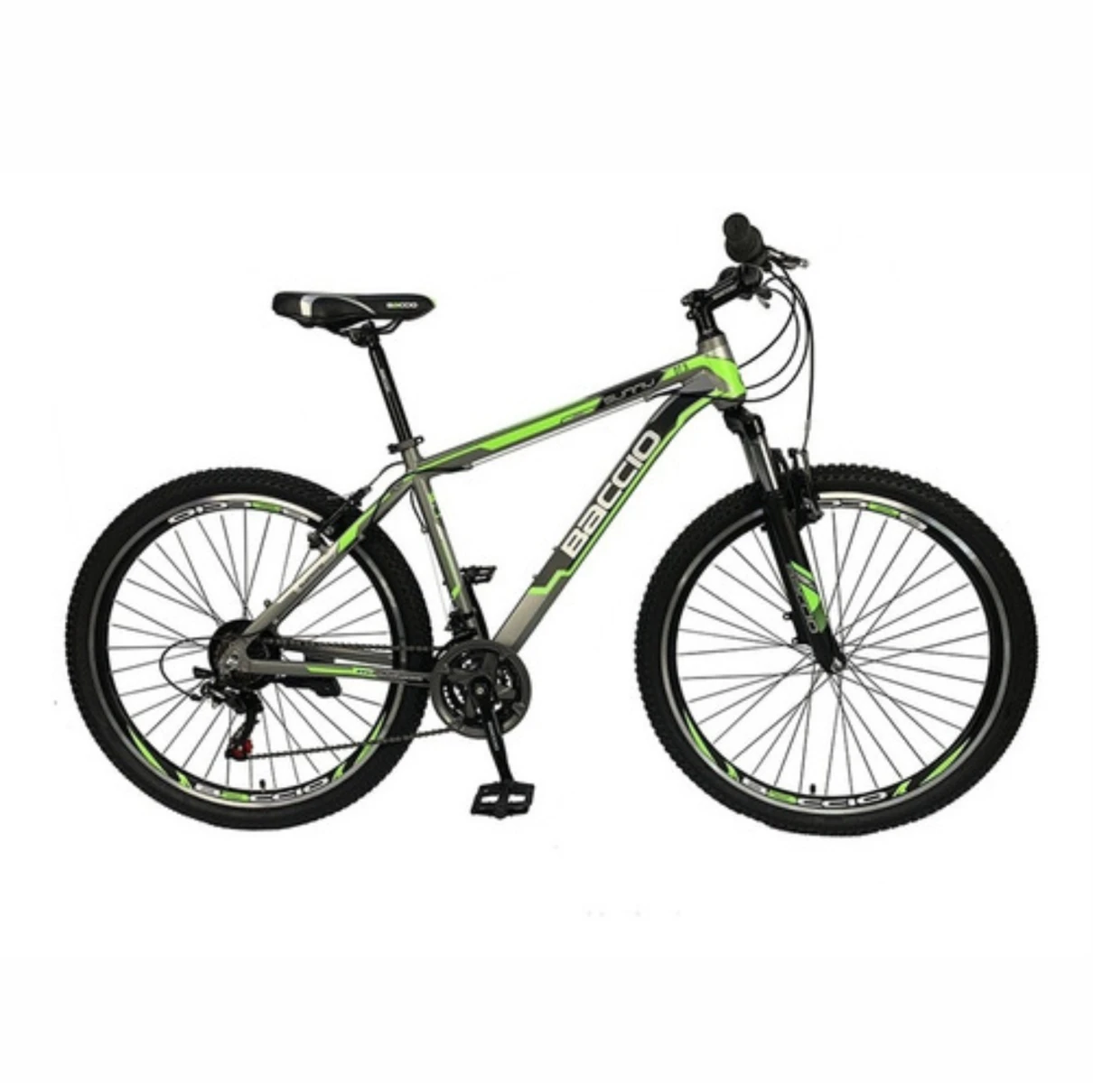 BICICLETA BACCIO SUNNY MAN ROD. 27.5 - NEGRA/GRIS/VERDE 