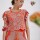 Short Flower Naranja Lila y Rosa