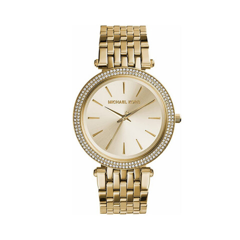 Reloj Michael Kors con Malla Enchapada Esfera Redonda y Zirconias Reloj Michael Kors con Malla Enchapada Esfera Redonda y Zirconias